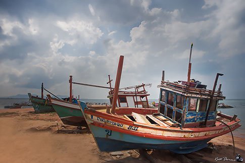 Thai Fishing boats in Thailand, Photo by Russ Thorne