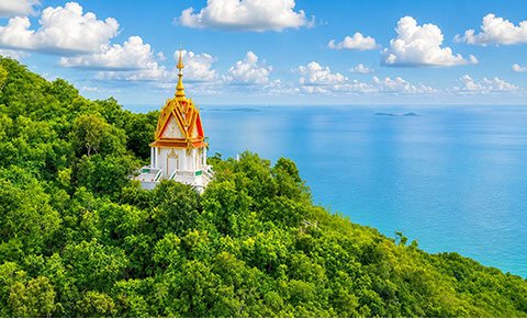 buddha temple on the mountian koh larn