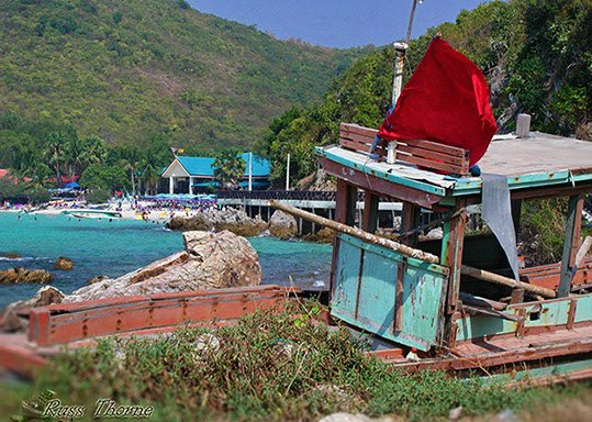 Old fishing boat on Koh Larn, Pattaya, Thailand