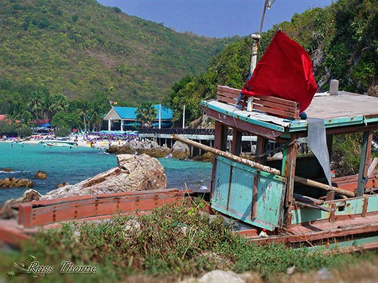 Old fishing boat on Koh Larn, Pattaya, Thailand