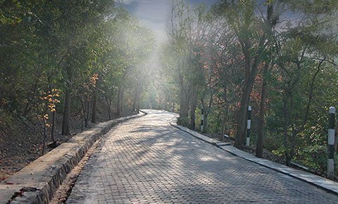 The road to Tawaen Beach on Koh Larn