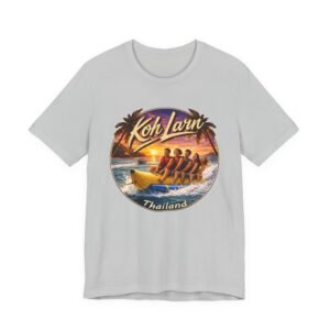 Koh Larn Thailand Banana Boat Retro Sunset T-Shirt - Image 18