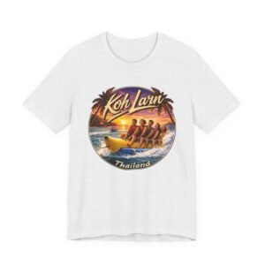 Koh Larn Thailand Banana Boat Retro Sunset T-Shirt - Image 12