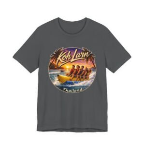 Koh Larn Thailand Banana Boat Retro Sunset T-Shirt - Image 15
