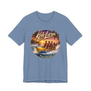 Koh Larn Thailand Banana Boat Retro Sunset T-Shirt - Image 8