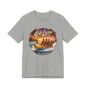 Koh Larn Thailand Banana Boat Retro Sunset T-Shirt - Image 6