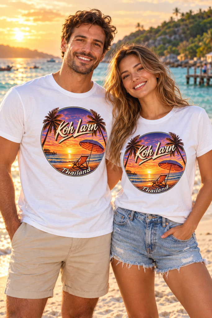 Koh Larn Sunset Beach T-Shirt – Thailand Island Escape