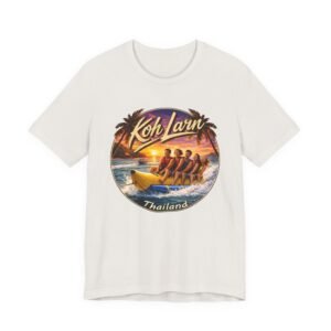 Koh Larn Thailand Banana Boat Retro Sunset T-Shirt - Image 14