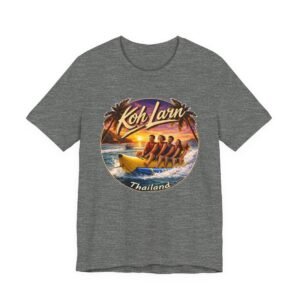 Koh Larn Thailand Banana Boat Retro Sunset T-Shirt - Image 9