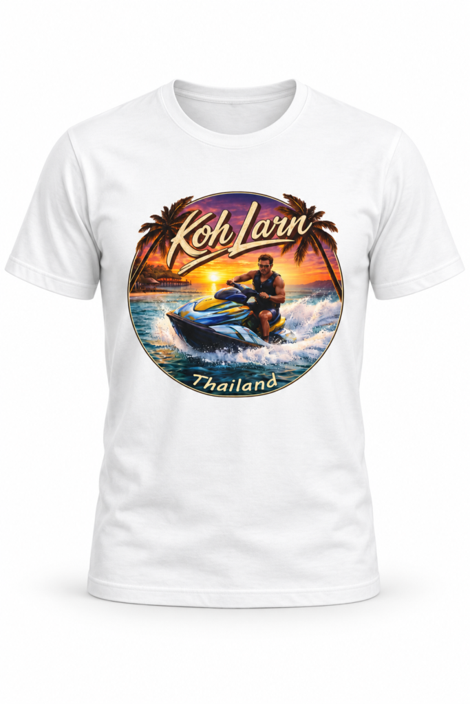Koh Larn Thailand Jet Ski Sunset Tee