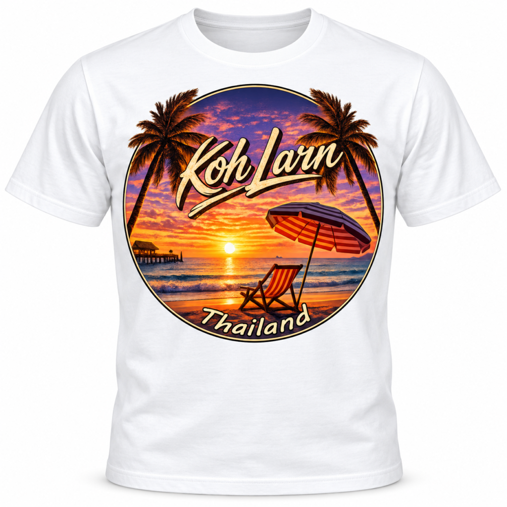 Koh Larn Sunset Beach T-Shirt – Thailand Island Escape