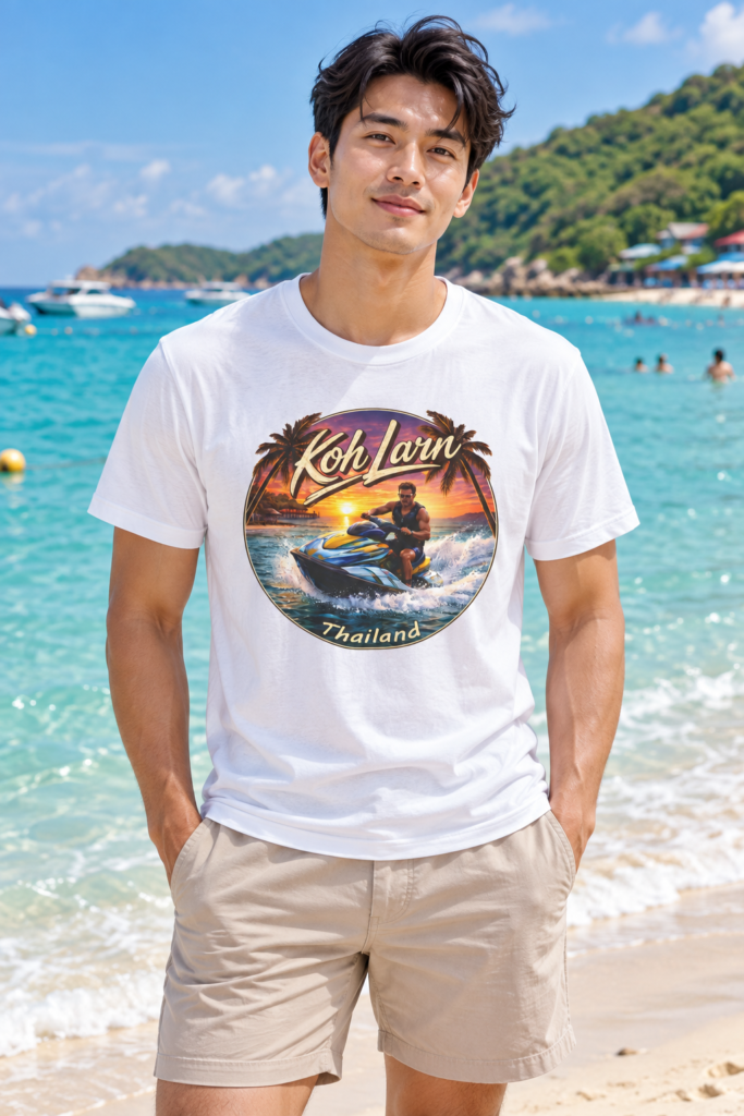 Koh Larn Thailand Jet Ski Sunset Tee
